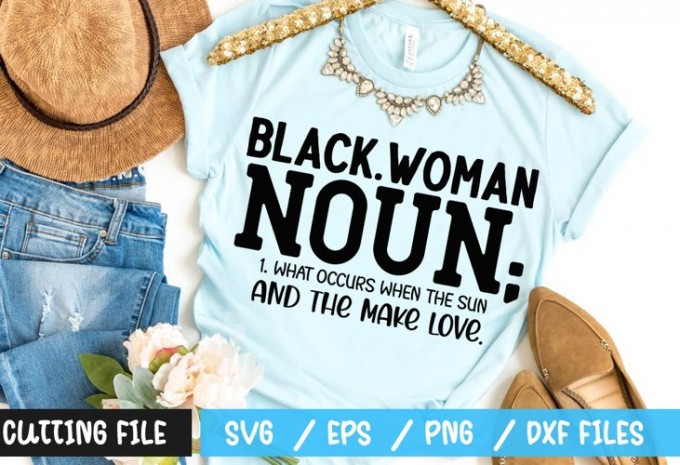 Black woman noun SVG