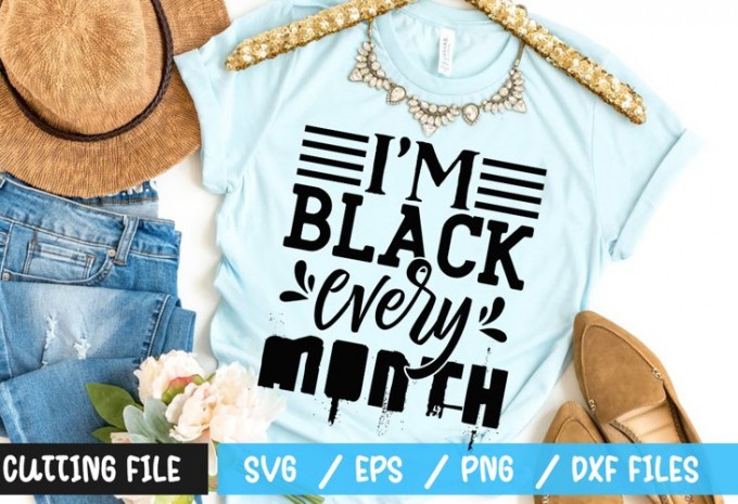 I'm black every month SVG