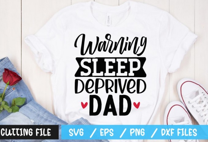 Warning sleep deprived dad SVG