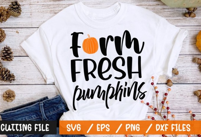 Farm fresh pumpkins t-shirt design