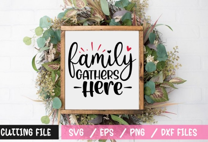 Family gathers here SVG