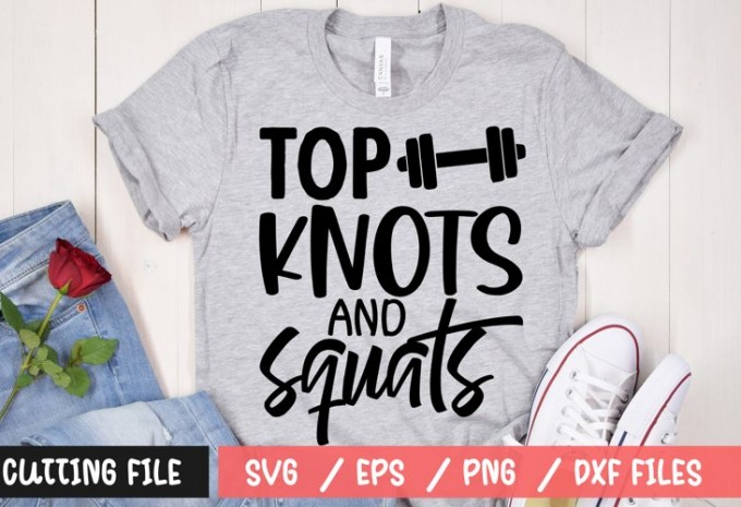 Top knots and squats t-shirt design