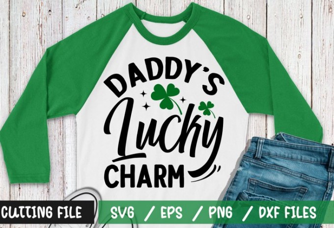 Daddy's Lucky Charm t-shirt design — EPS, SVG, PNG, DXF commercial use t-shirt design