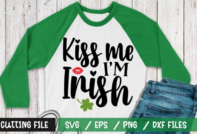 Kiss me Im Irish t-shirt design