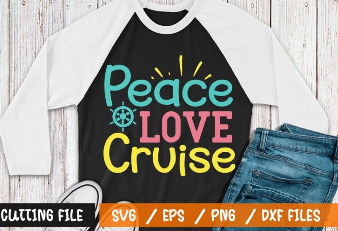 Peace love cruise t-shirt design