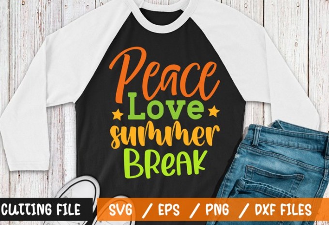 Peace love summer break t-shirt design
