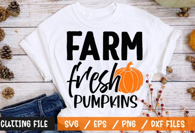 Farm fresh pumpkins t-shirt design