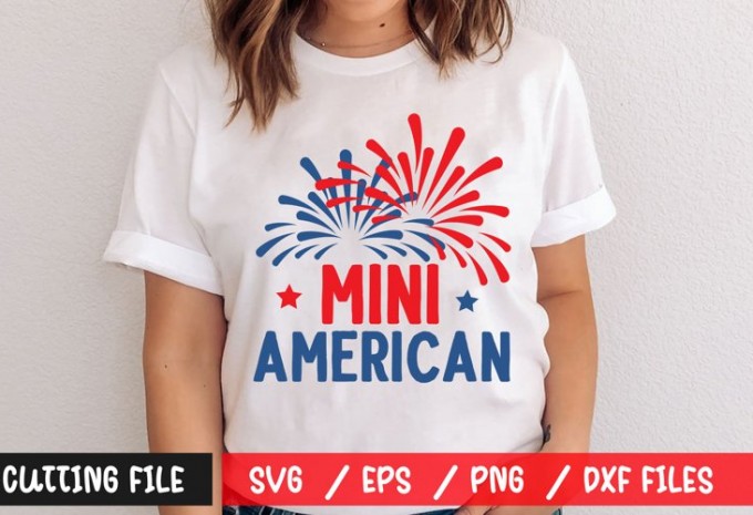 Mini american t-shirt design