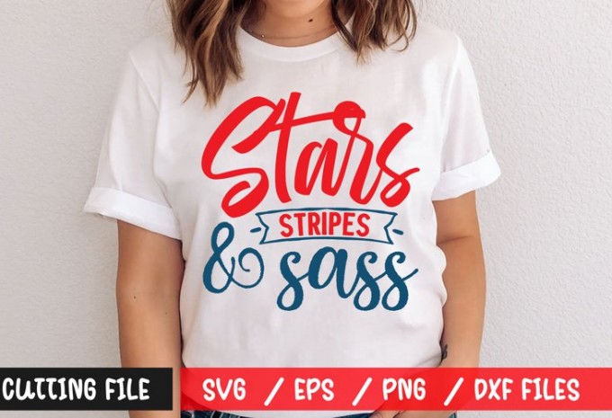 Stars stripes & sass t-shirt design