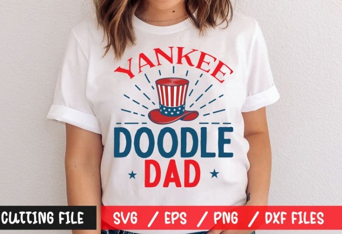 Yankee doodle dad t-shirt design