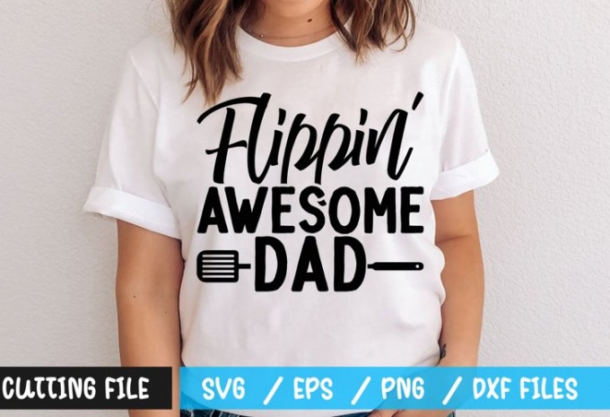 Flippin awesome dad t-shirt design