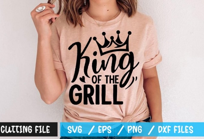 King of the grill t-shirt design
