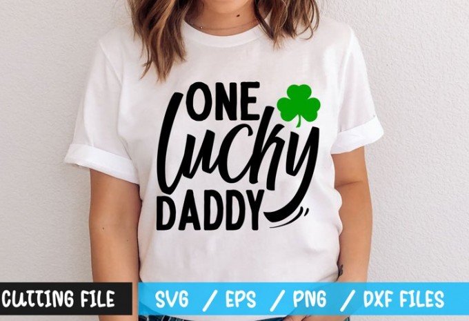 One lucky daddy t-shirt design