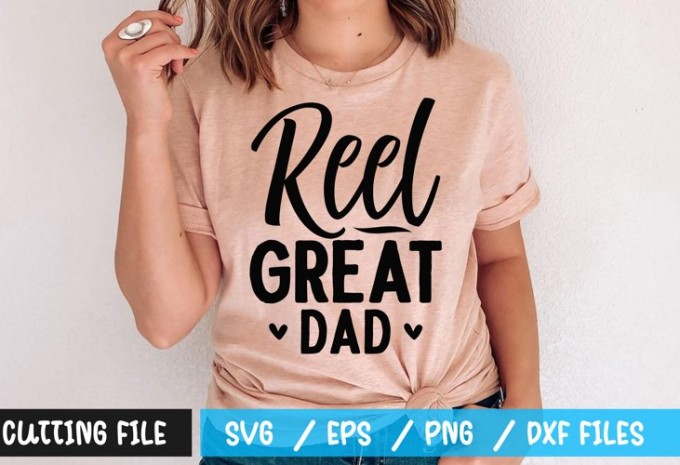 Reel great dad t-shirt design