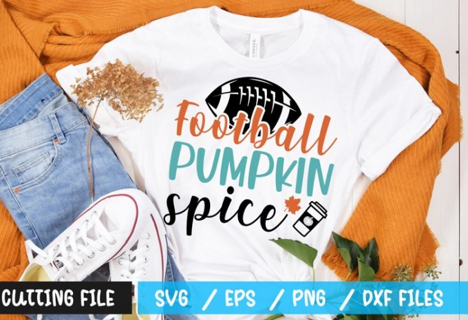 football pumpkin spice t-shirt design