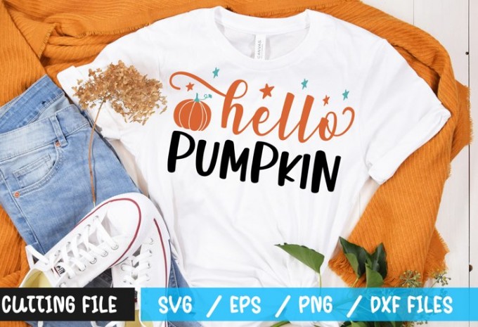 hello pumpkin t-shirt design