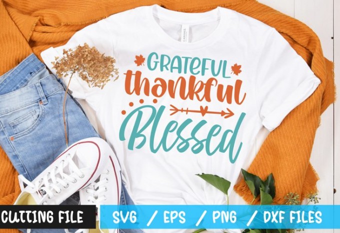 grateful thankful blessed t-shirt design