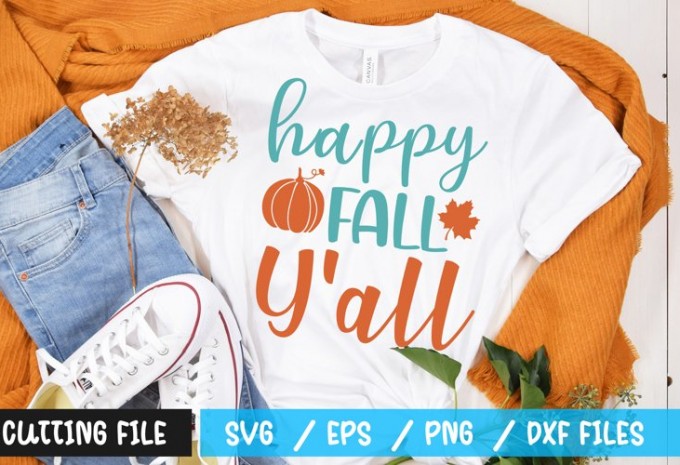 happy fall yall t-shirt design