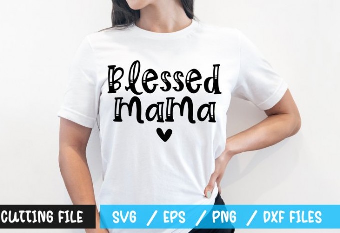 Blessed mama t-shirt design