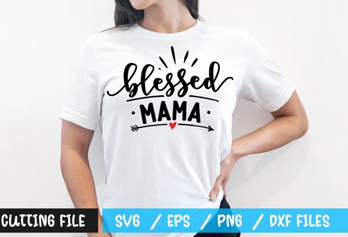 Blessed mama t-shirt design