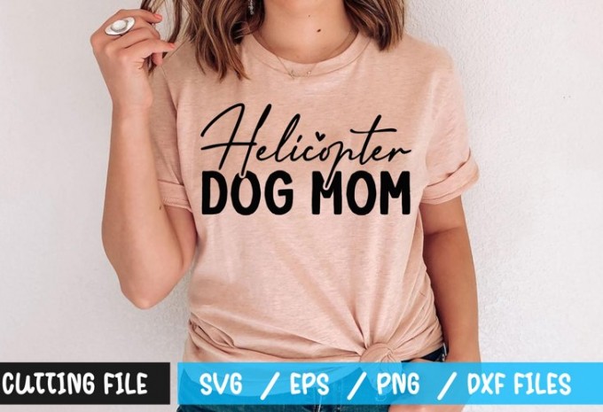 Helicopter dog mom t-shirt design