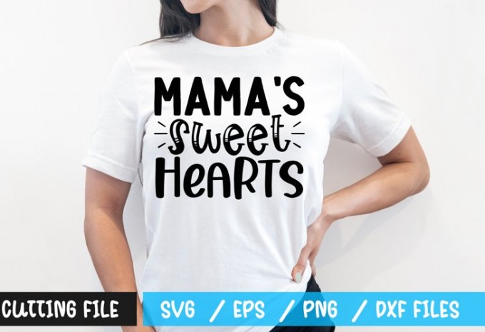Mamas sweet hearts t-shirt design