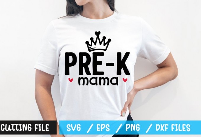 Pre k mama t-shirt design