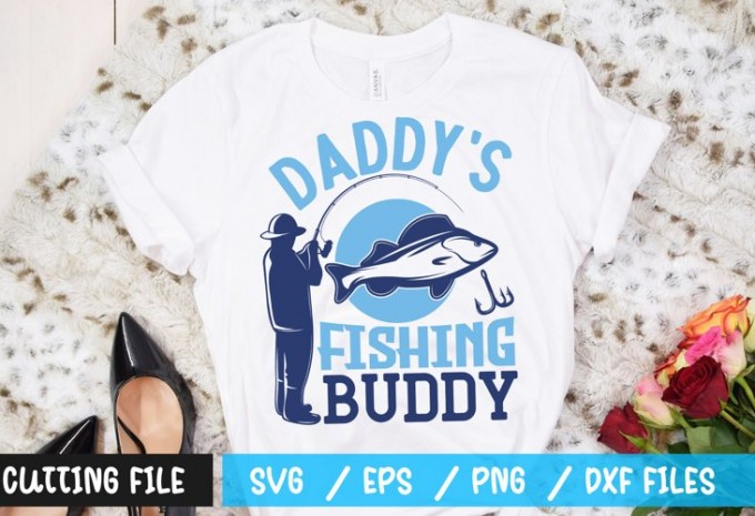 Daddys Fishing Buddy t-shirt design