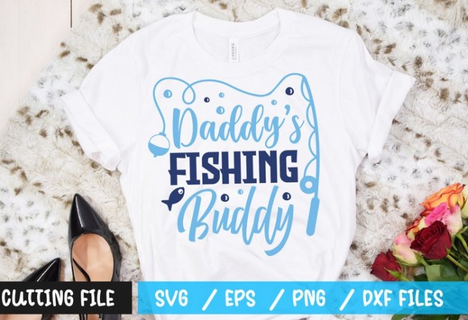 daddys fishing buddy t-shirt design