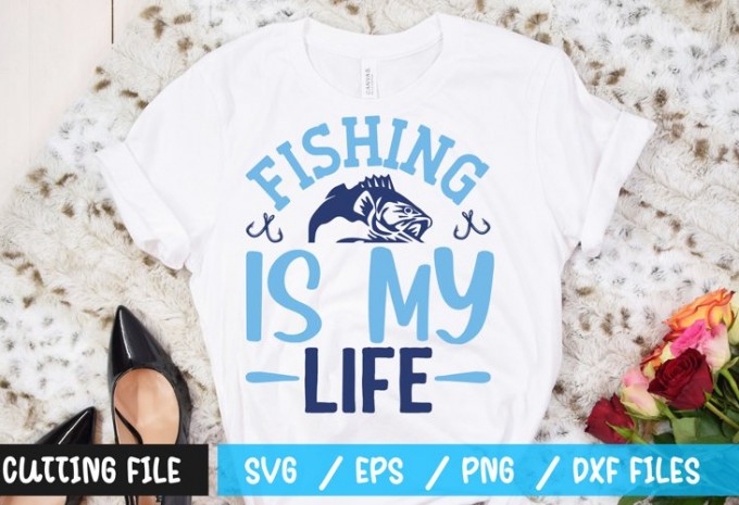 Fishing Is My Life t-shirt design