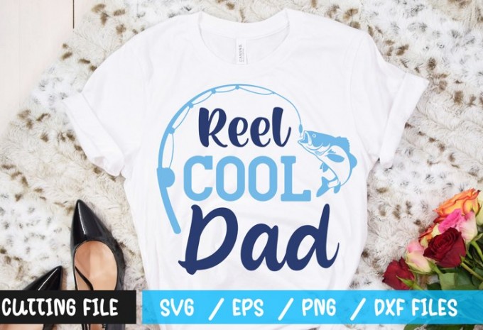 Reel Cool Dad t-shirt design
