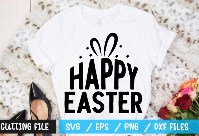 Happy easter t-shirt design