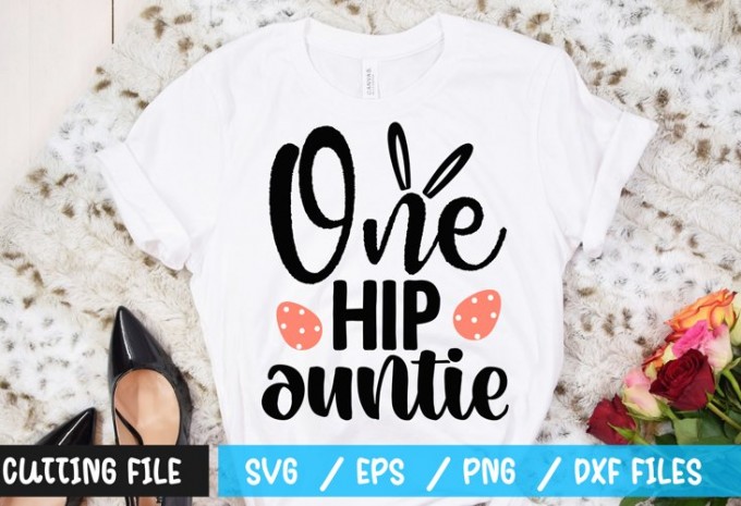 One hip auntie t-shirt design