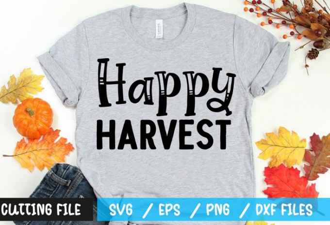 Happy harvest t-shirt design