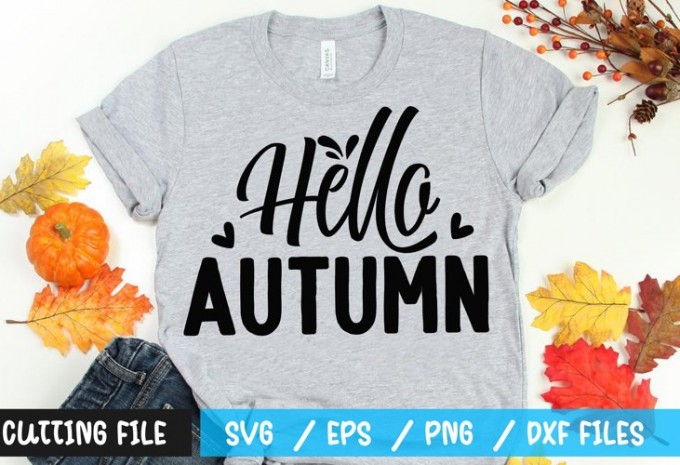 Hello autumn t-shirt design