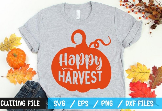 Happy harvest t-shirt design