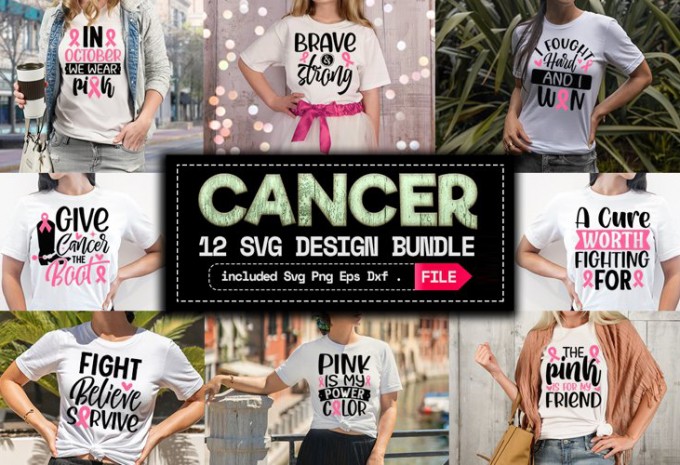 Cancer Awareness SVG Bundle SVG