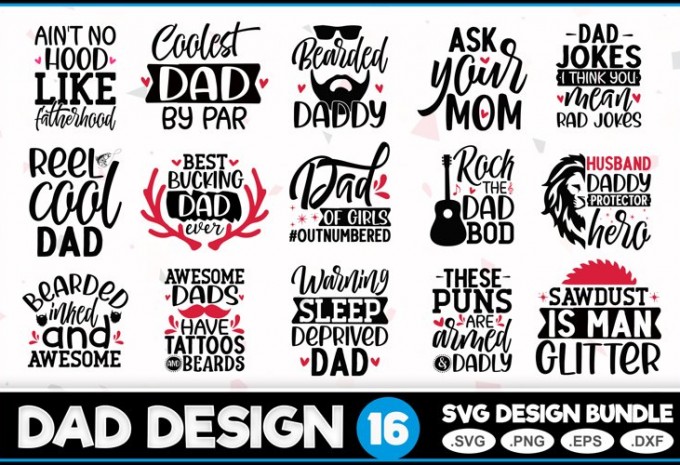 Dad SVG Bundle, Fathers Day Svg, Best Dad Ever Svg