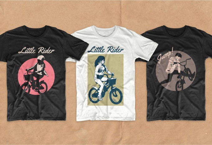 Bicycle t-shirt designs bundle, Cycling T-shirt design vector packs