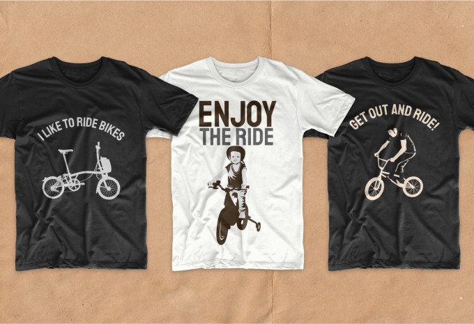 Bicycle t-shirt designs bundle, Cycling T-shirt design vector packs