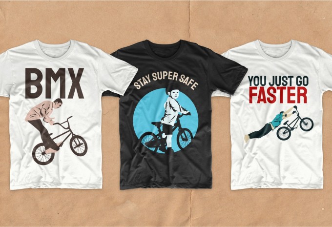 Bicycle t-shirt designs bundle, Cycling T-shirt design vector packs