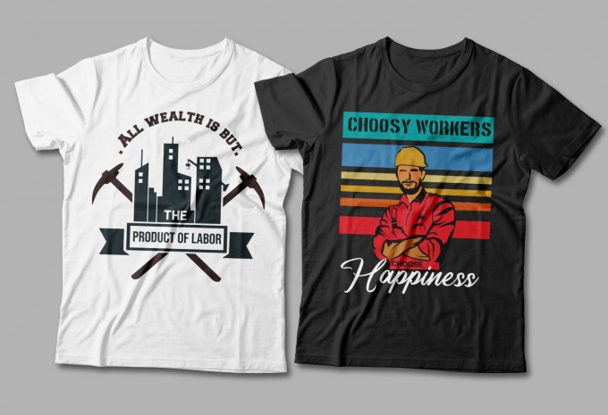 Workers t-shirt designs bundle, labour t shirt design vector packs, Workman, work hard