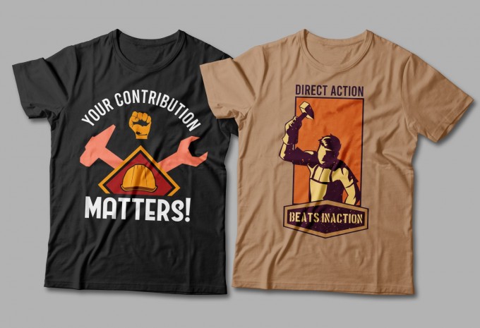 Workers t-shirt designs bundle, labour t shirt design vector packs, Workman, work hard
