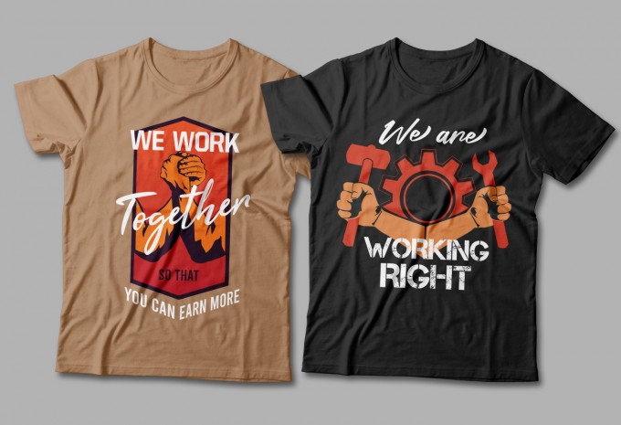Workers t-shirt designs bundle, labour t shirt design vector packs, Workman, work hard