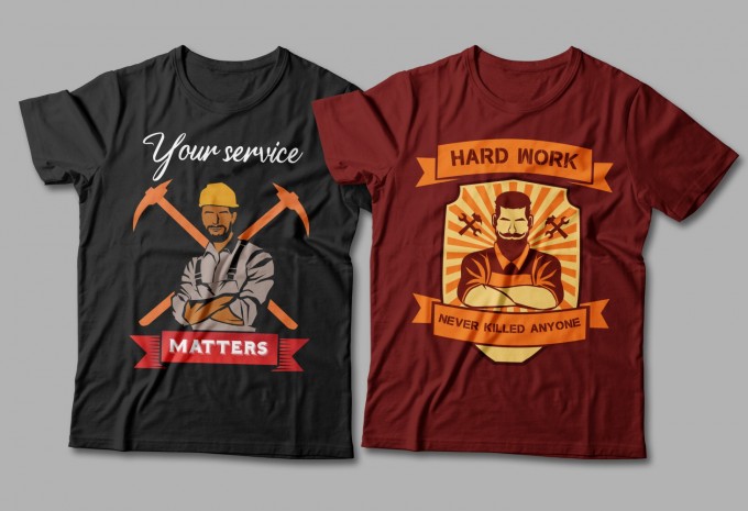 Workers t-shirt designs bundle, labour t shirt design vector packs, Workman, work hard