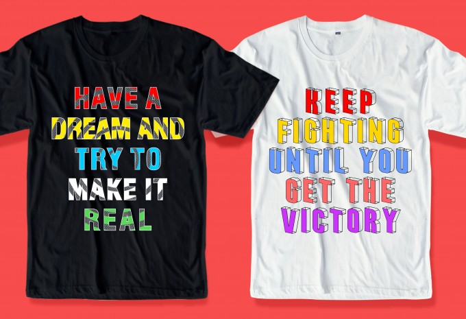 68 motivational quotes t shirt design bundle