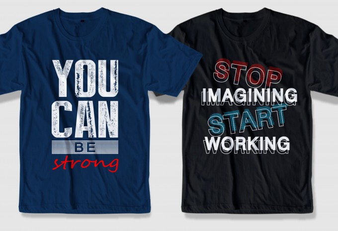 68 motivational quotes t shirt design bundle