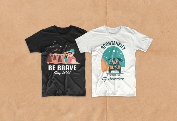50 Adventure, outdoor, hiking t-shirt designs bundle