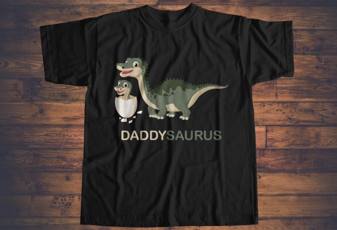 Daddy Saurus T shirt Designs