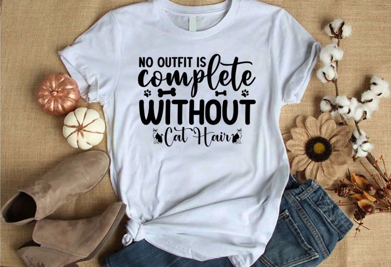 No outfit is complete without cat hair design for commercial use